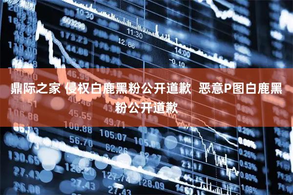 鼎际之家 侵权白鹿黑粉公开道歉  恶意P图白鹿黑粉公开道歉