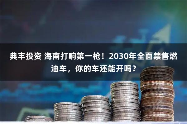 典丰投资 海南打响第一枪!2030年全面禁售燃油车,你的车还能开吗?